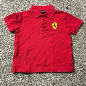 Official Ferrari Formula 1 Racing Kids Red Polo Short Sleeve‎ Size 5-6